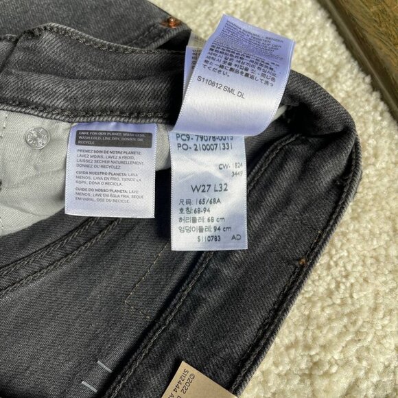 NWT Levi's Ribcage Straight Full Length High Rise Grey Wash Jeans Size 27/32 - Picture 14 of 14